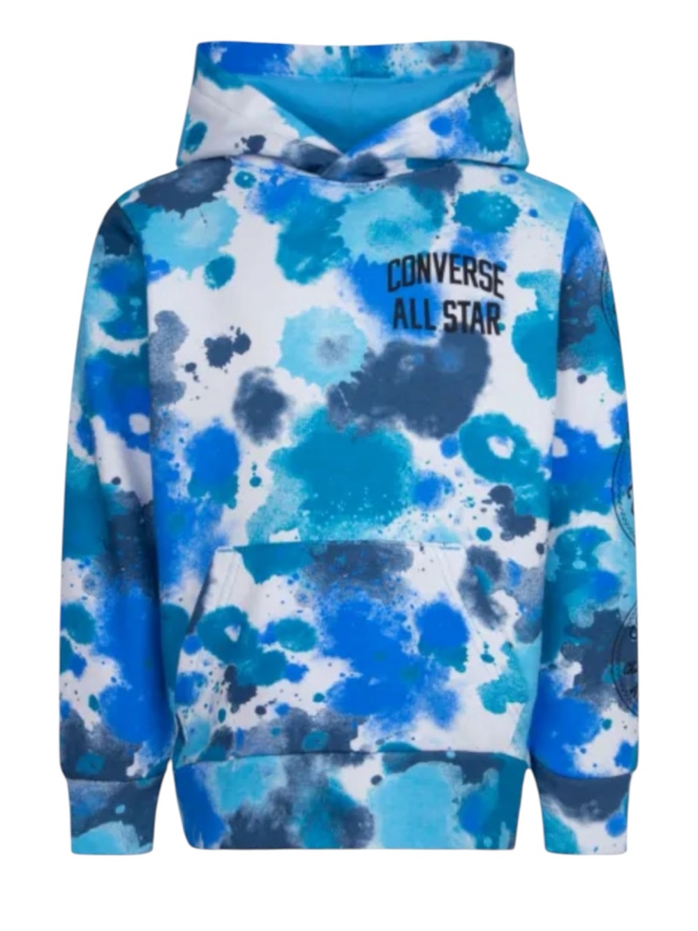 Converse Boys Splatter Hoodie Baltic Blue